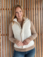 Cream Everyday Puffer Vest