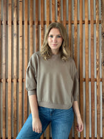 Scuba Dolman Sleeve Pullover - Cocoa