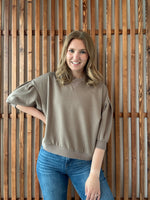 Scuba Dolman Sleeve Pullover - Cocoa