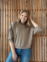 Scuba Dolman Sleeve Pullover - Cocoa