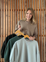 Scuba Dolman Sleeve Pullover - Black