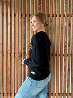 Polka Dot Iowa Pullover - Black/Yellow