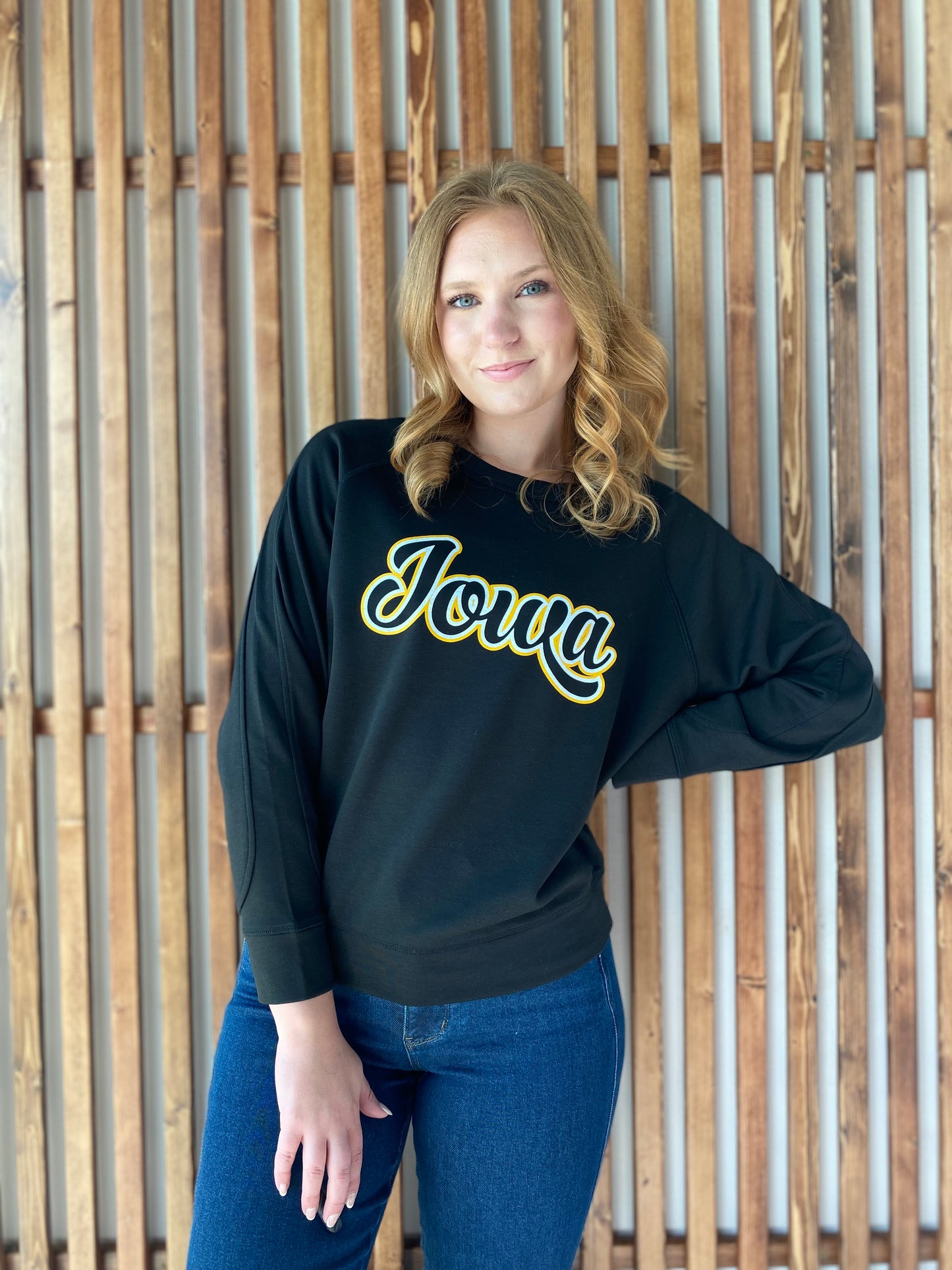 Double Layer Vintage Iowa Sweatshirt