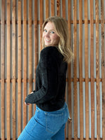 Five Button Sweater Cardigan - Black