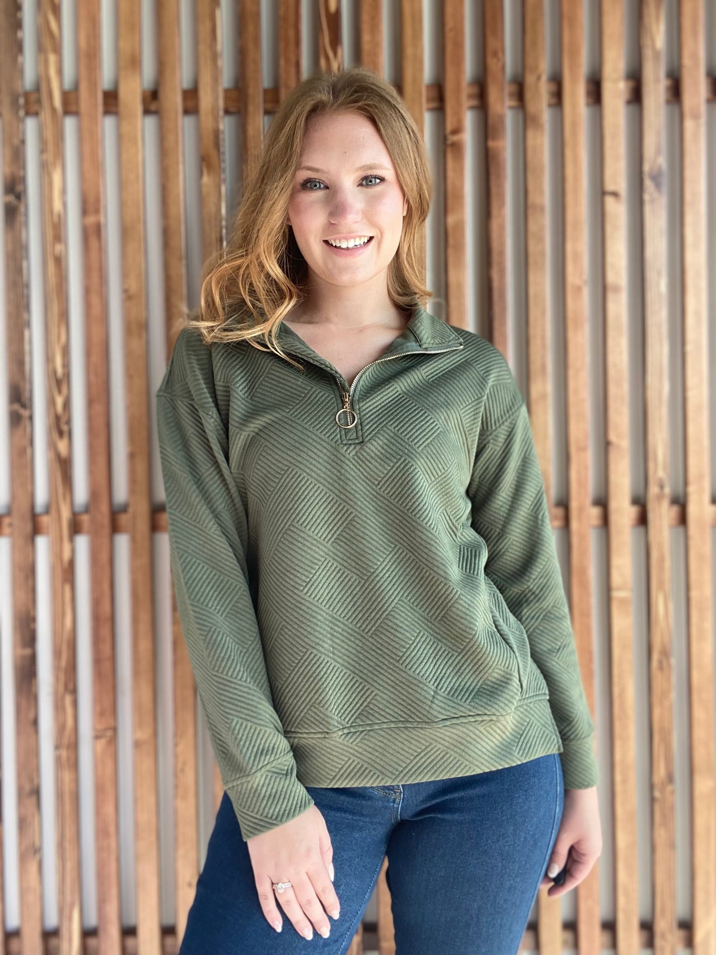 Tanner Textured 3/4 Zip