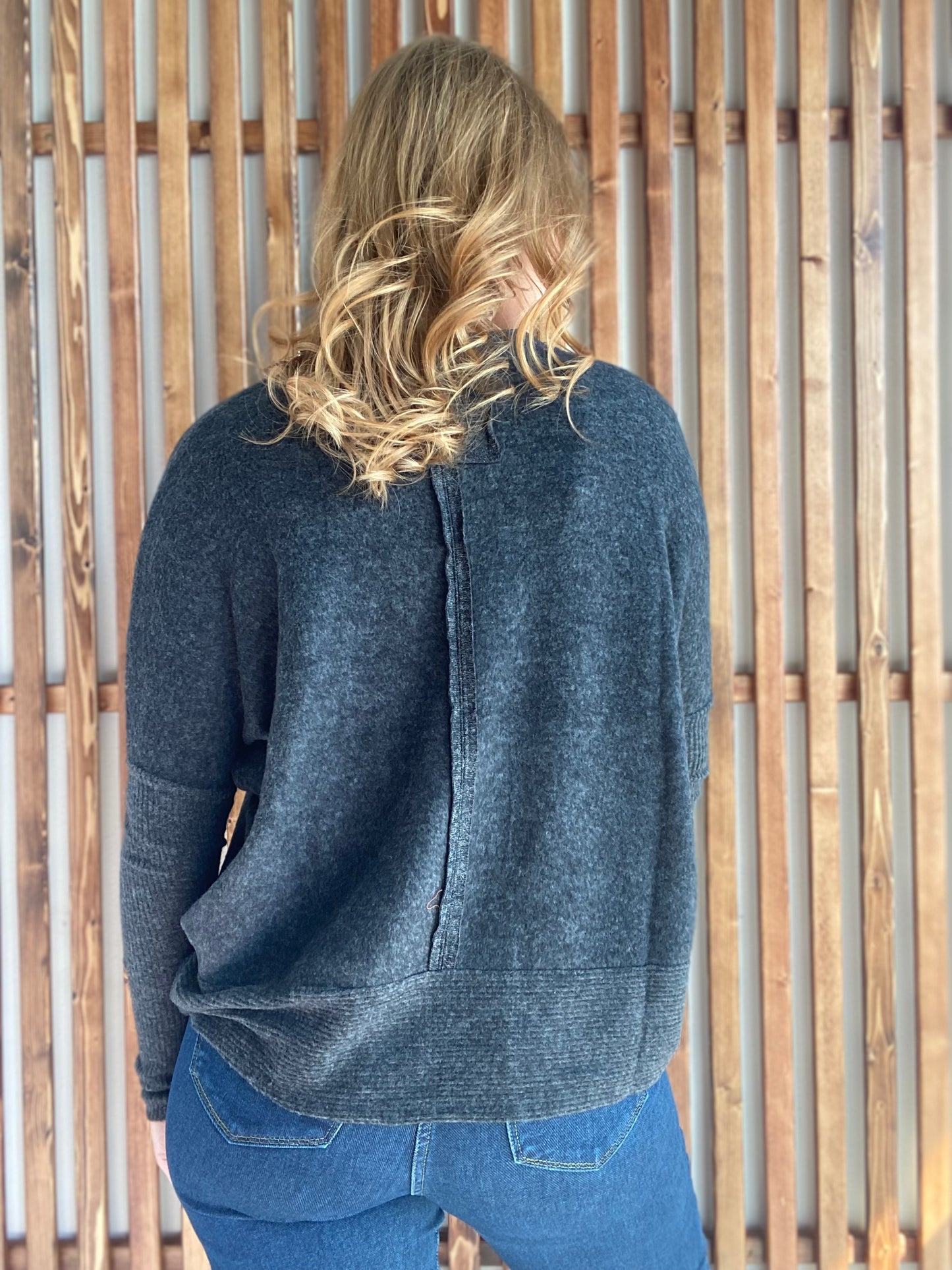 Super Soft Ribbed Sleeve Sweater