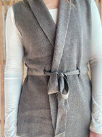 Mocha Waist Drawstring Tie Sweater Vest