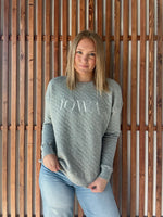 Iowa Embroidered Quilted Pullover