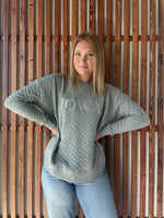 Iowa Embroidered Quilted Pullover