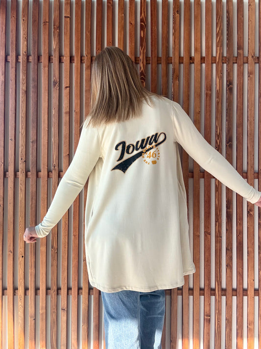 Hawkeye State '46 Hoodless Cardigan