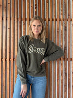 Double Iowa Corded Crewneck