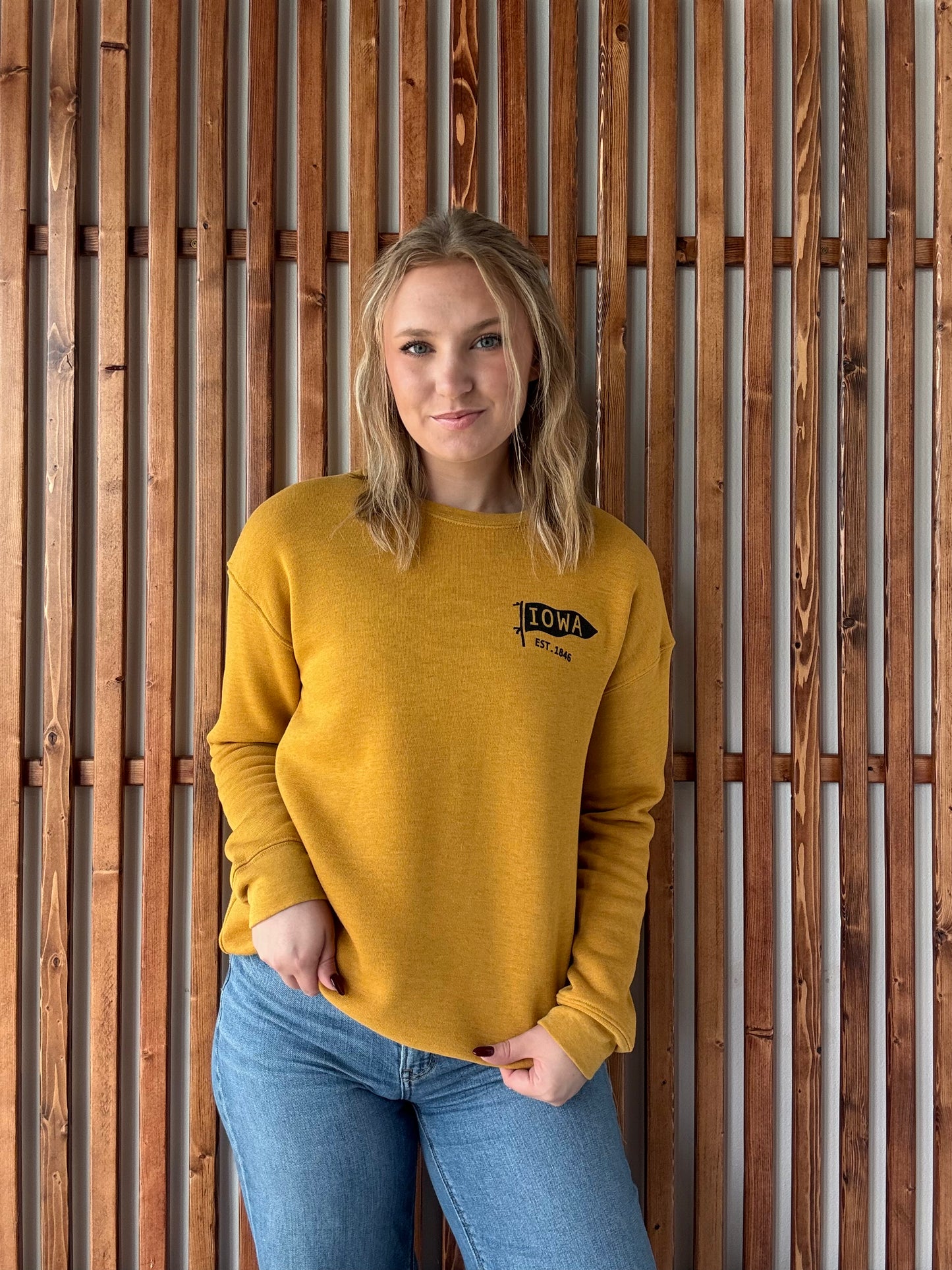 Iowa Flag Left Chest Sweatshirt