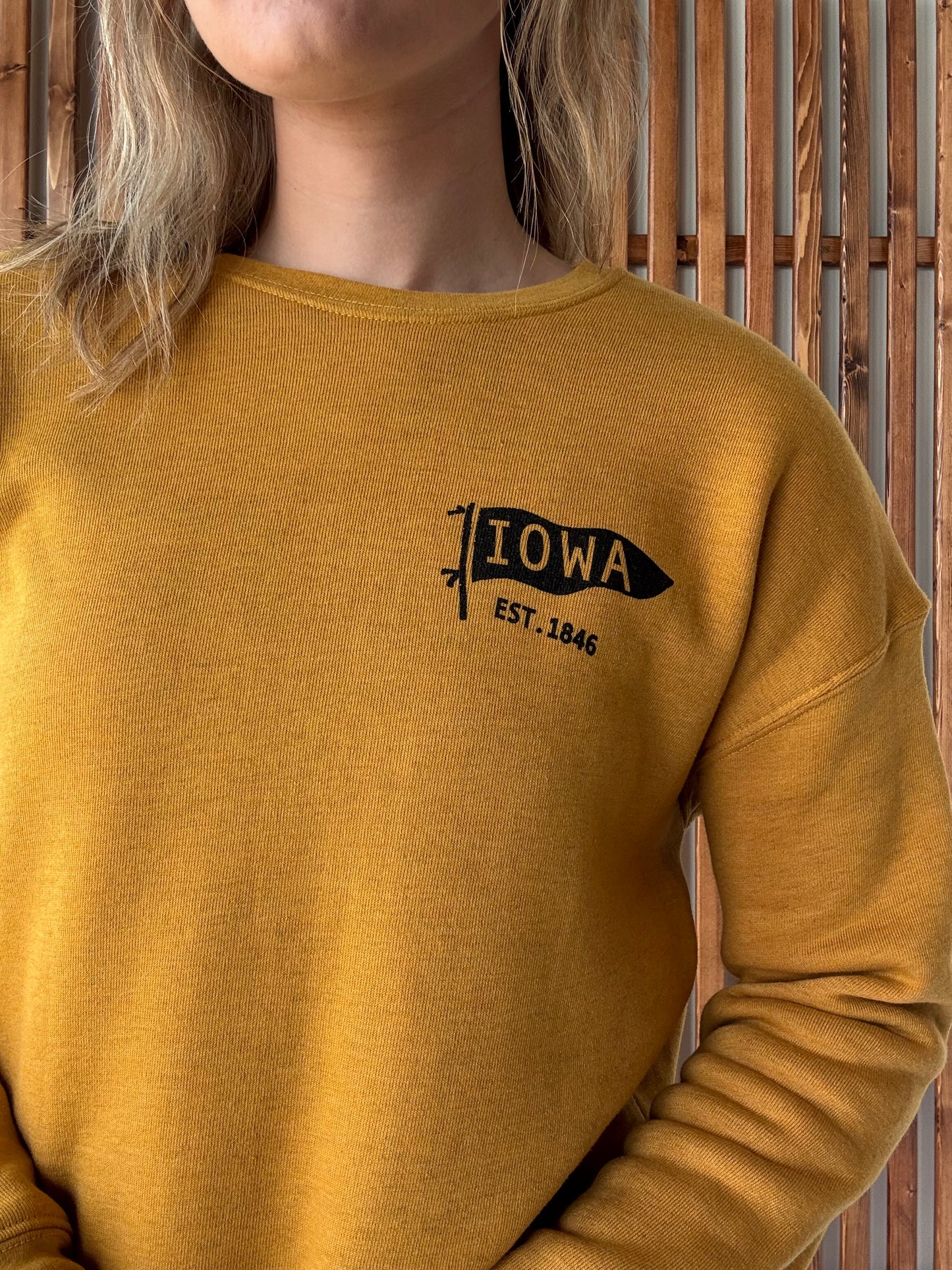 Iowa Flag Left Chest Sweatshirt
