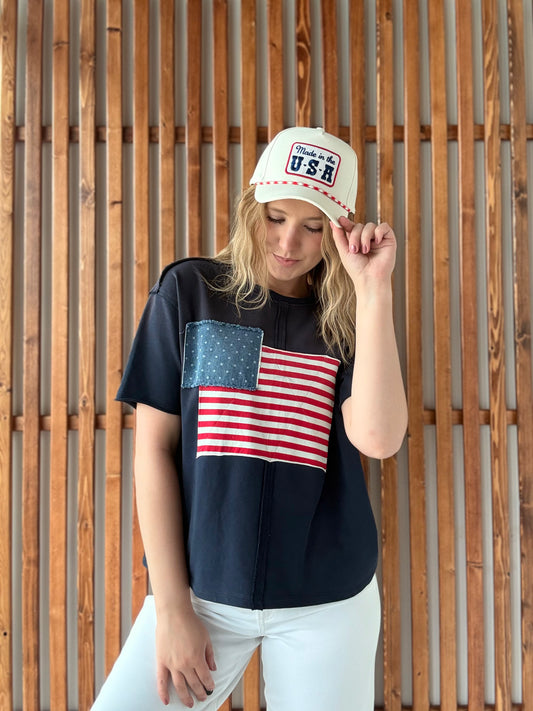Made in the USA Embroidery Patch Trucker Hat