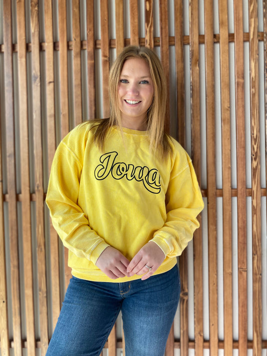 Iowa Vintage Corded Crew