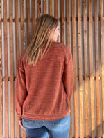 Ribbed Button Down - Rust