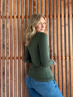 Butter Soft Round Neck Long Sleeve -  Dark Olive