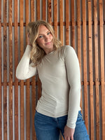 Butter Soft Round Neck Long Sleeve -  Sand Beige