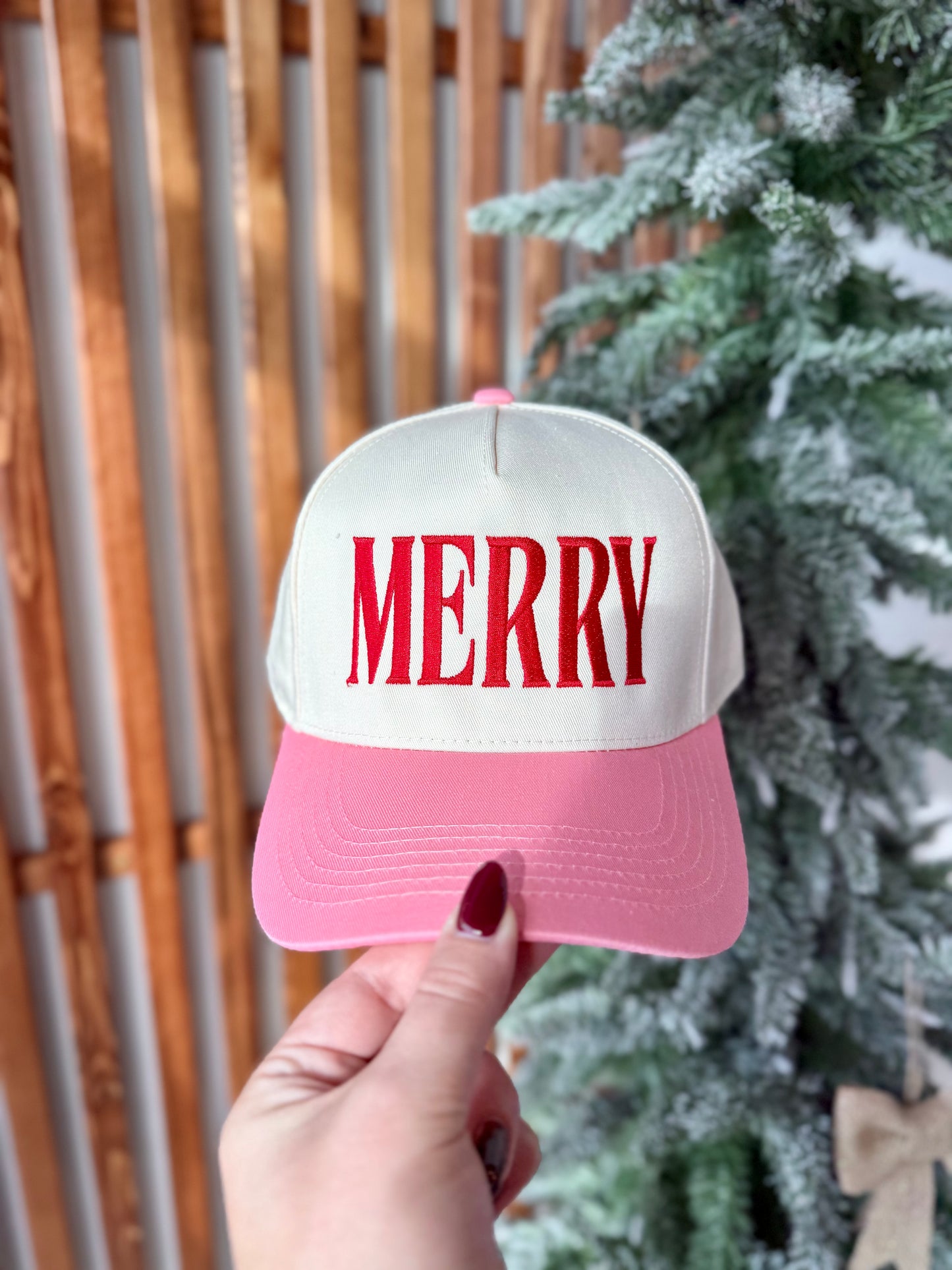 Merry Embroidered Trucker Hat