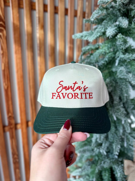 Santa's Favorite Embroidered Hat