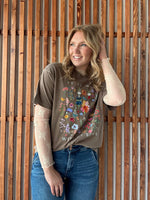 Lace Mock Neck Long Sleeve - Nude