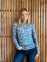 Floral Mesh Top - Bloom & Blue