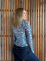 Floral Mesh Top - Bloom & Blue