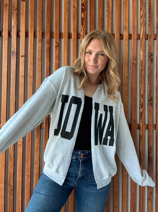 Iowa Sweatshirt Cardigan