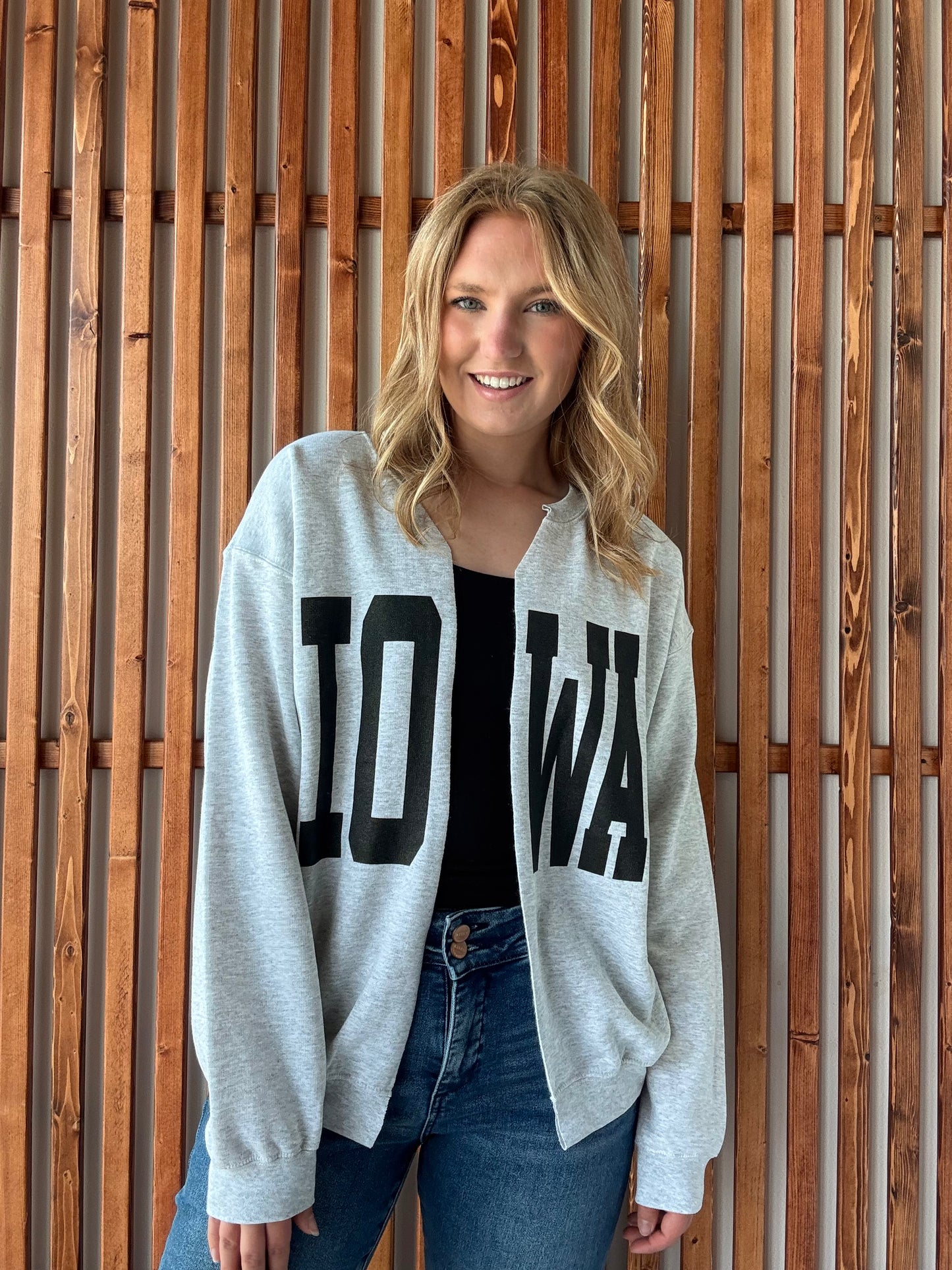 Iowa Sweatshirt Cardigan