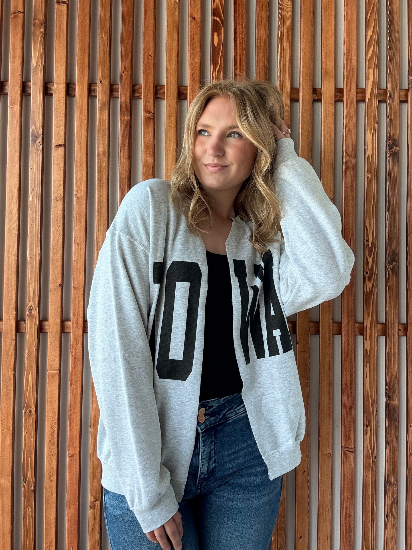 Iowa Sweatshirt Cardigan