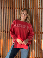 Merry Classic Crew Pullover - Red