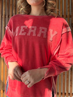 Merry Classic Crew Pullover - Red