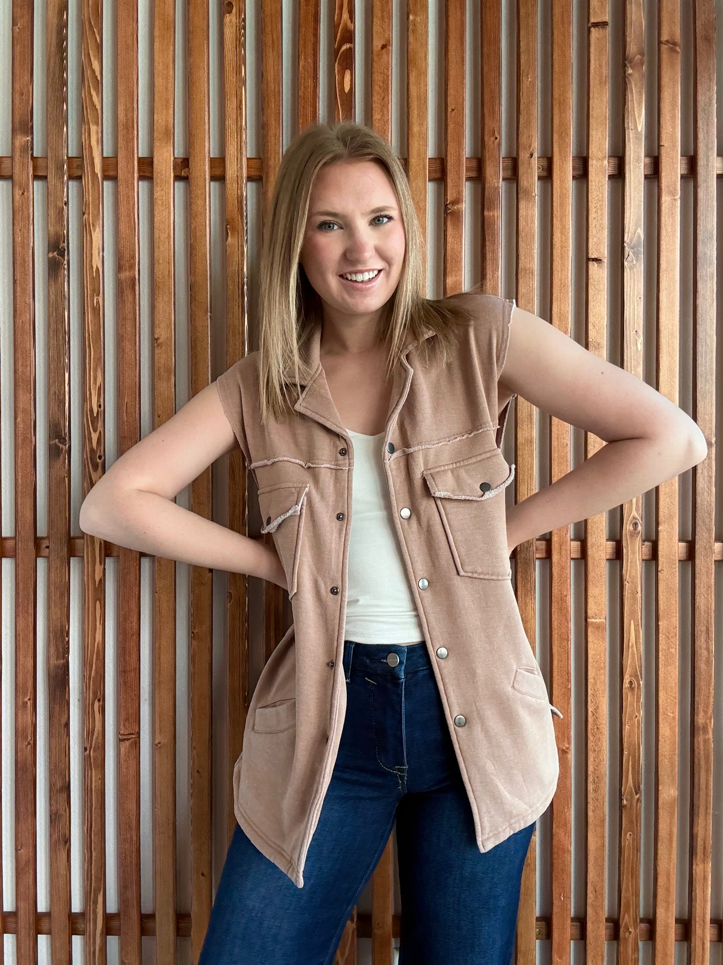 Hudson Utility Vest - Mauve