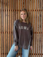 Iowa Exposed Seam Sweatshirt - Brown
