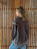 Iowa Exposed Seam Sweatshirt - Brown