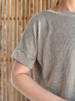 Corded Rib Short Sleeve Top - Mocha