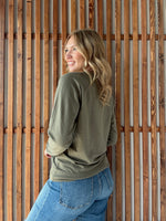 Iowa Distressed Crew Sweatshirt - Olive