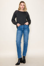 Monaco Rib Long Sleeve - Charcoal