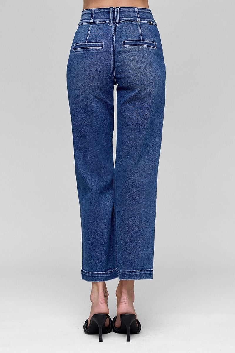 Iris TC HR Crop Boot Wide Waistband Risen Jeans