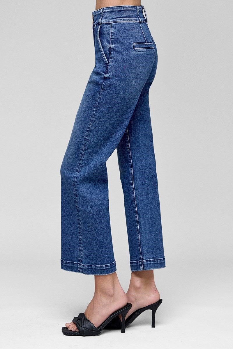 Iris TC HR Crop Boot Wide Waistband Risen Jeans
