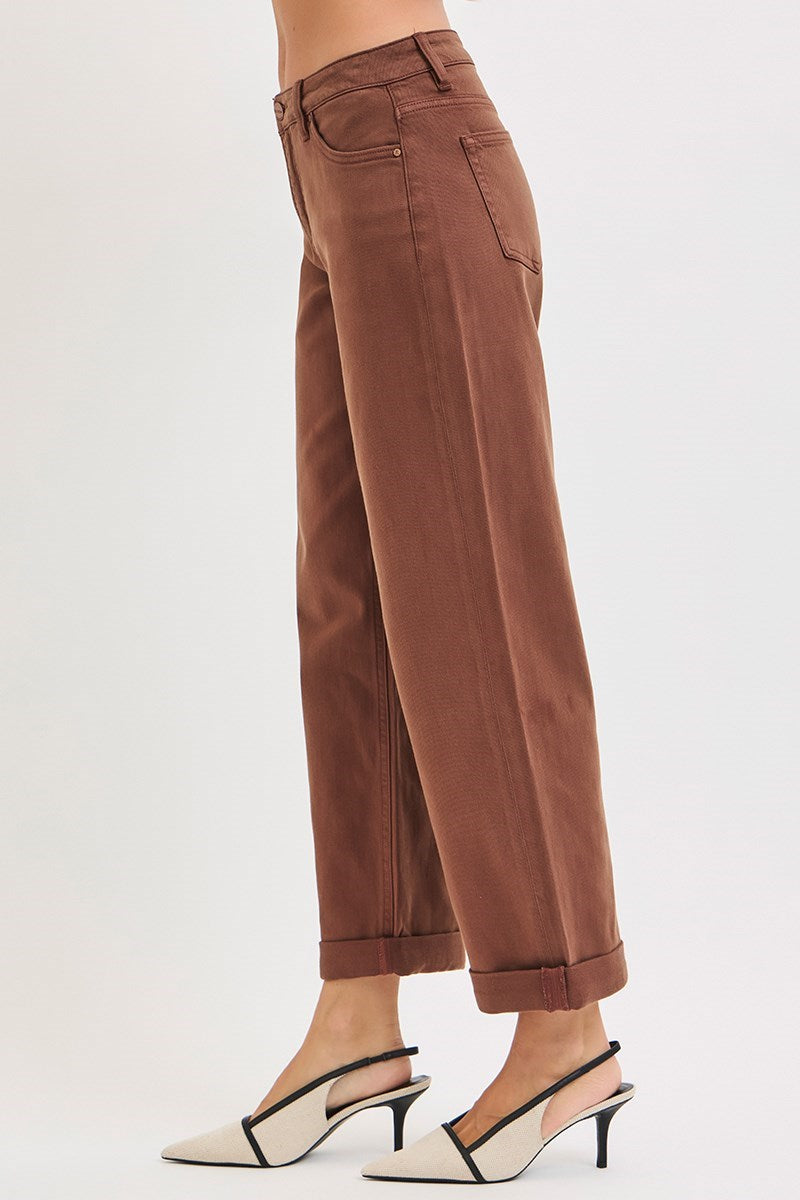 Cocoa TC MR Ankle Barrel Relaxed Baggy Risen Pants