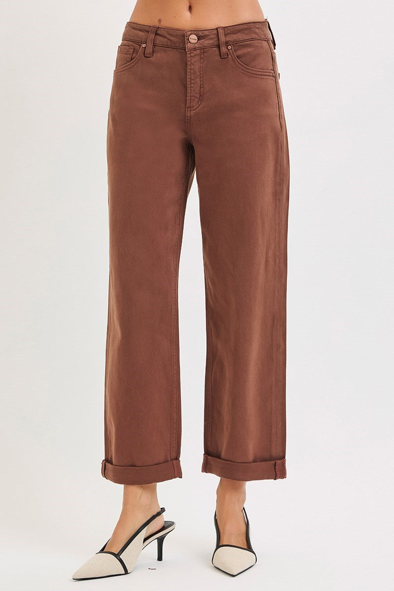 Cocoa TC MR Ankle Barrel Relaxed Baggy Risen Pants
