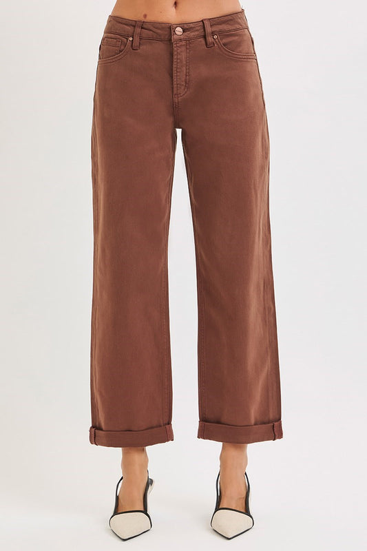 Cocoa TC MR Ankle Barrel Relaxed Baggy Risen Pants