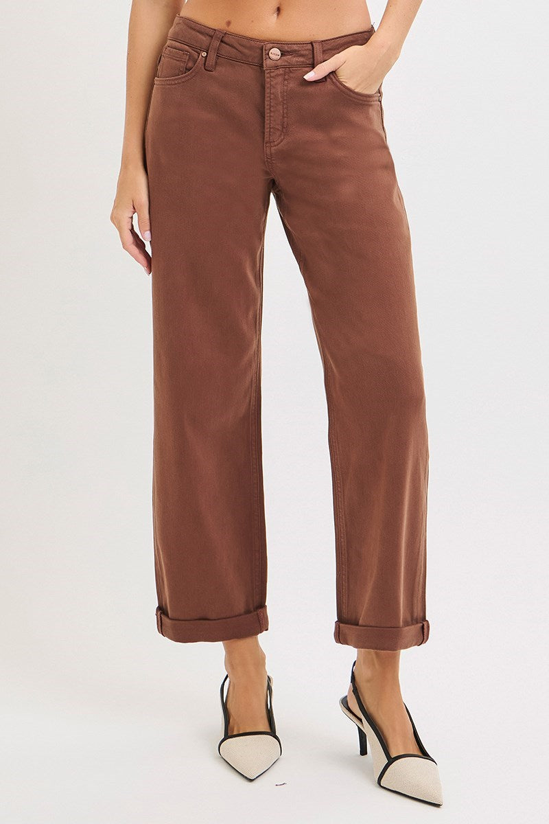 Cocoa TC MR Ankle Barrel Relaxed Baggy Risen Pants
