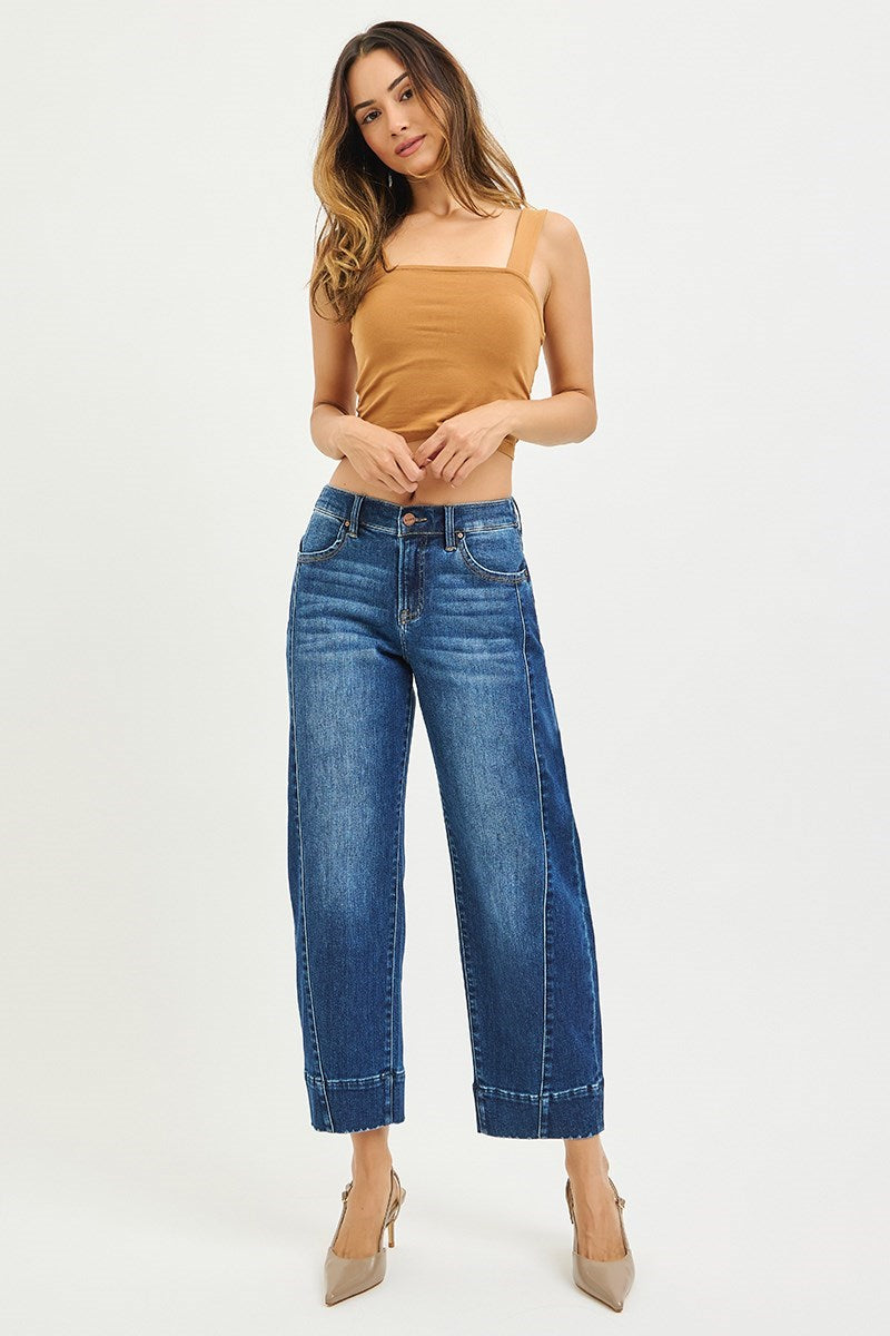 Willa Slouchy Cropped Barrel Risen Jeans