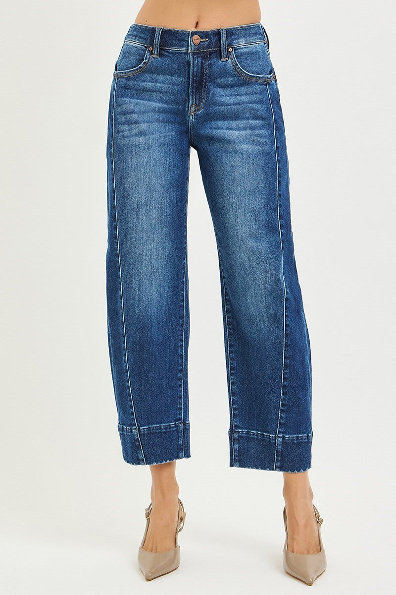 Willa Slouchy Cropped Barrel Risen Jeans