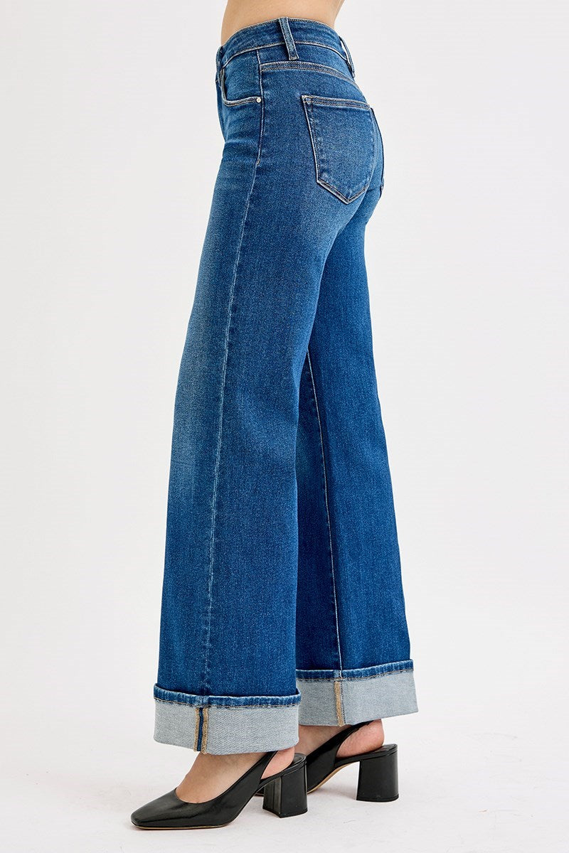 Wendy TC MR Wide Cuff Risen Jeans