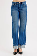 Wendy TC MR Wide Cuff Risen Jeans