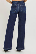 Jones MR Wide Leg Risen Jeans - Dark