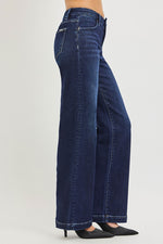 Jones MR Wide Leg Risen Jeans - Dark